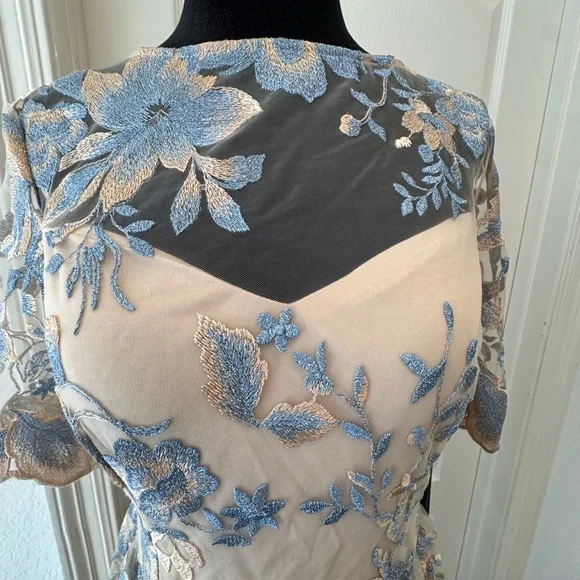 NWT Adrianna Papell BHLDN Anthropologie Guilia Embroidered Dress Sz 4